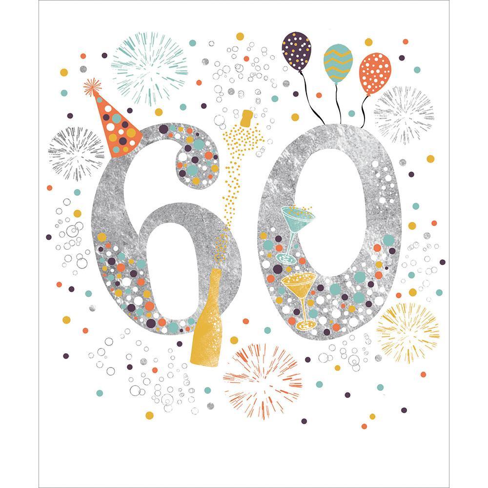 Party Time 60th Birthday Card - Penny Black